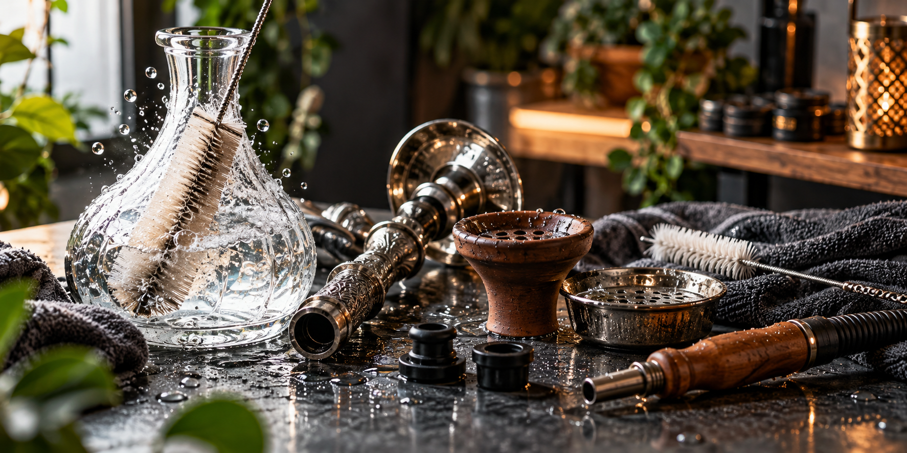 Hookah Cleaning Setup with Bubbles and Brushes-1.png